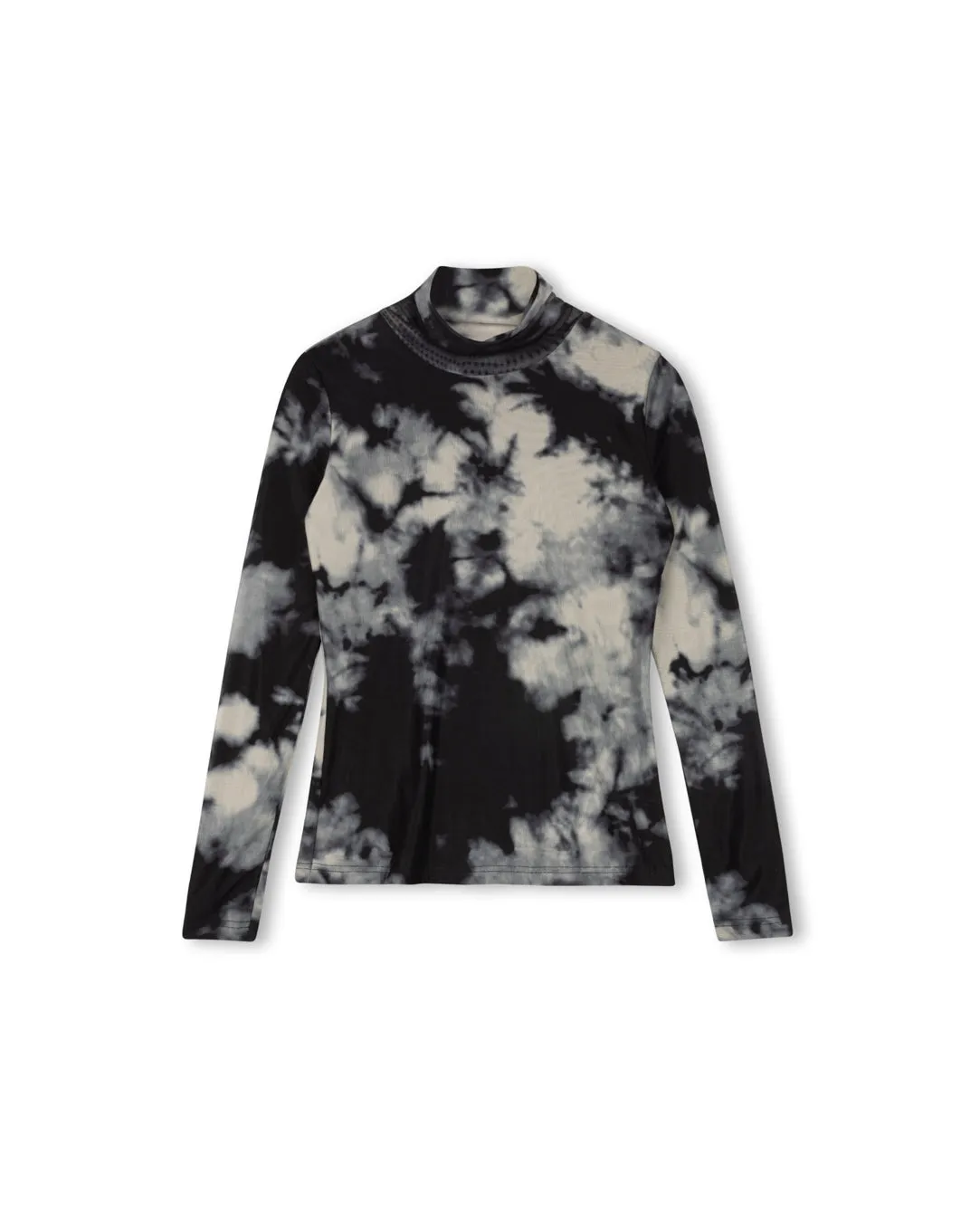 PocketDetail Splotched Turtleneck