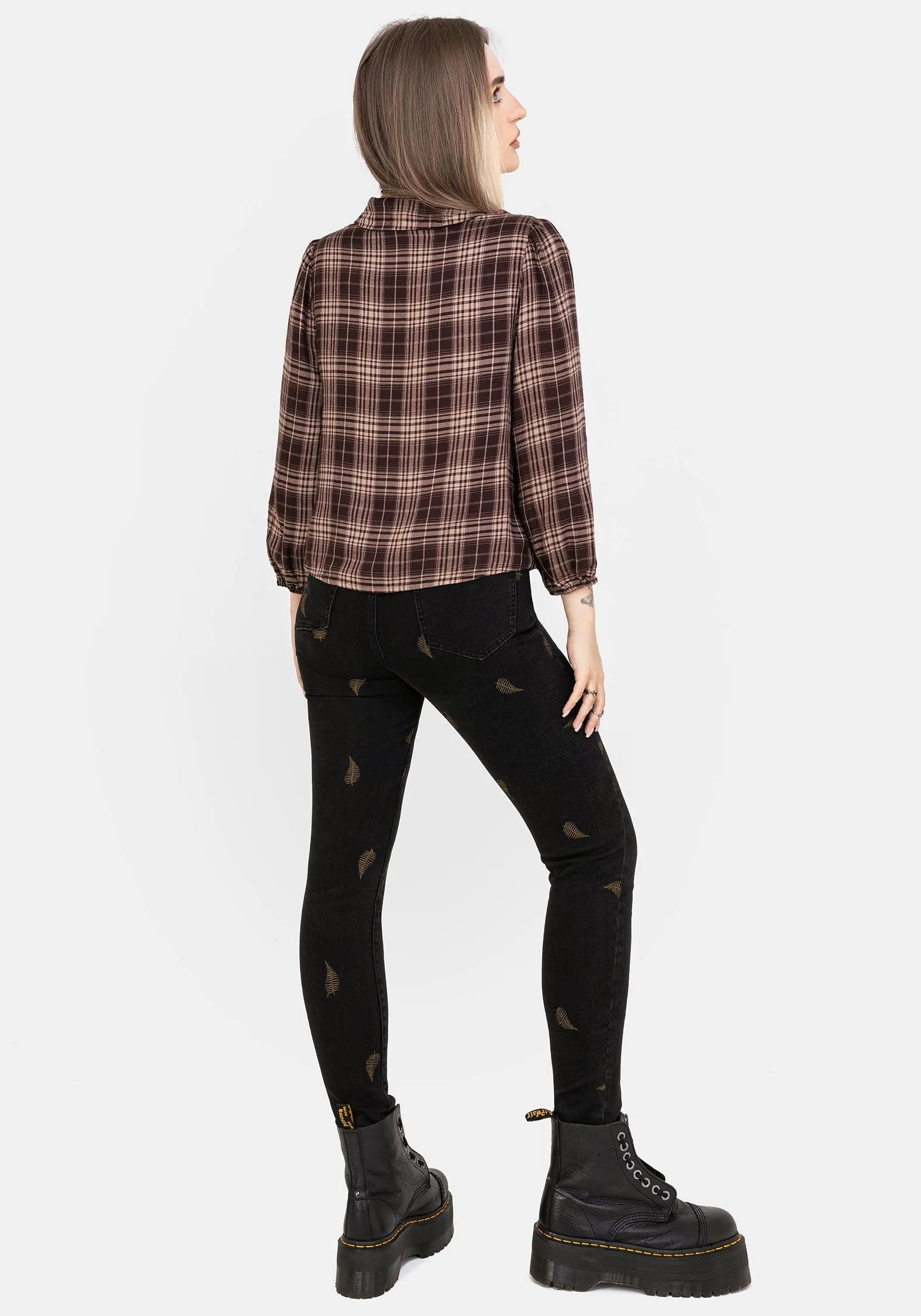 High-End Finish Plus size option Adra Check Button Up Shirt