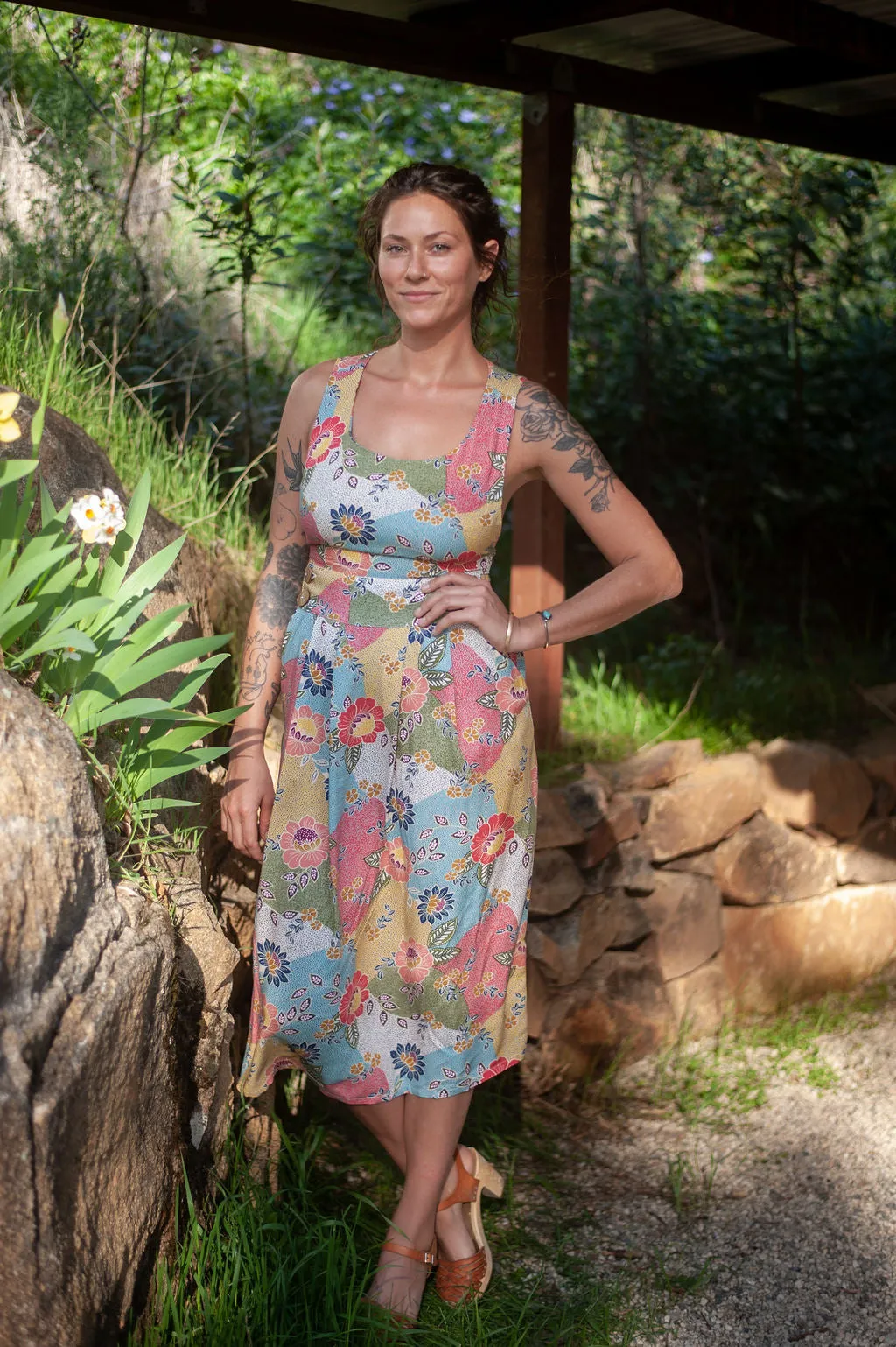 Minimalist Style Clean Cut Brigid Jumper in Patchwork Party