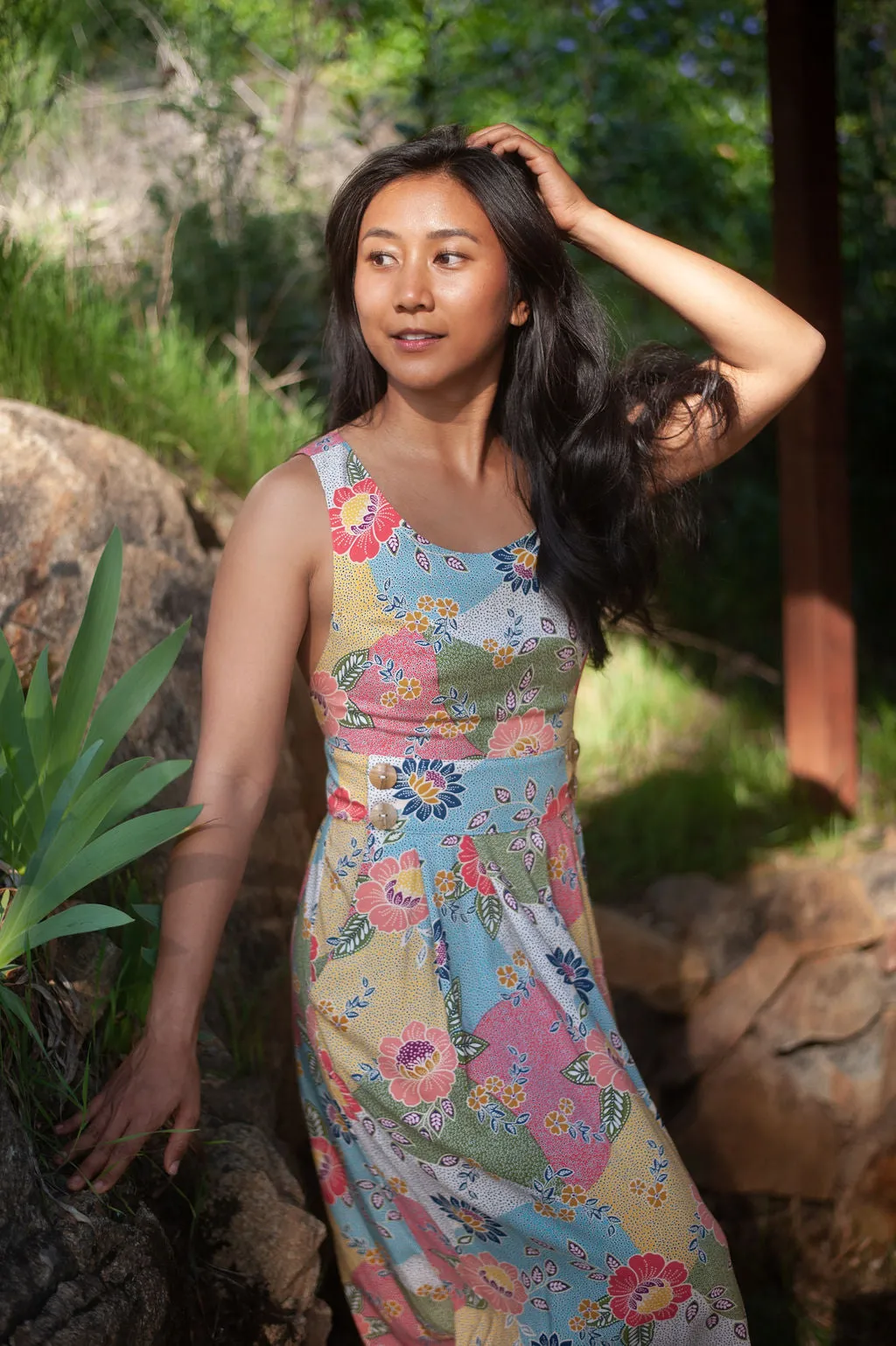 Brigid Jumper in Patchwork Party Satin Soft