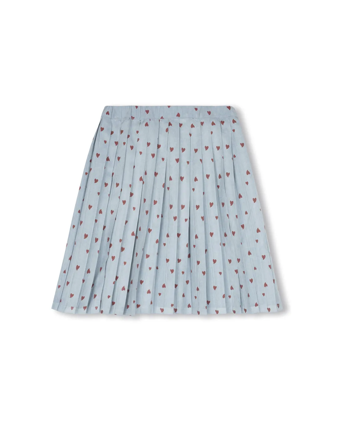 Britta Cupro Heart Printed Skirt Metallic Finish Sporty Edge