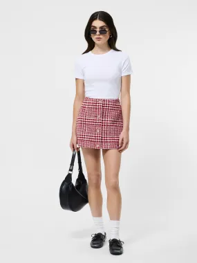 Brushed Houndstooth Mini Skirt Neat Mood Petite Fit