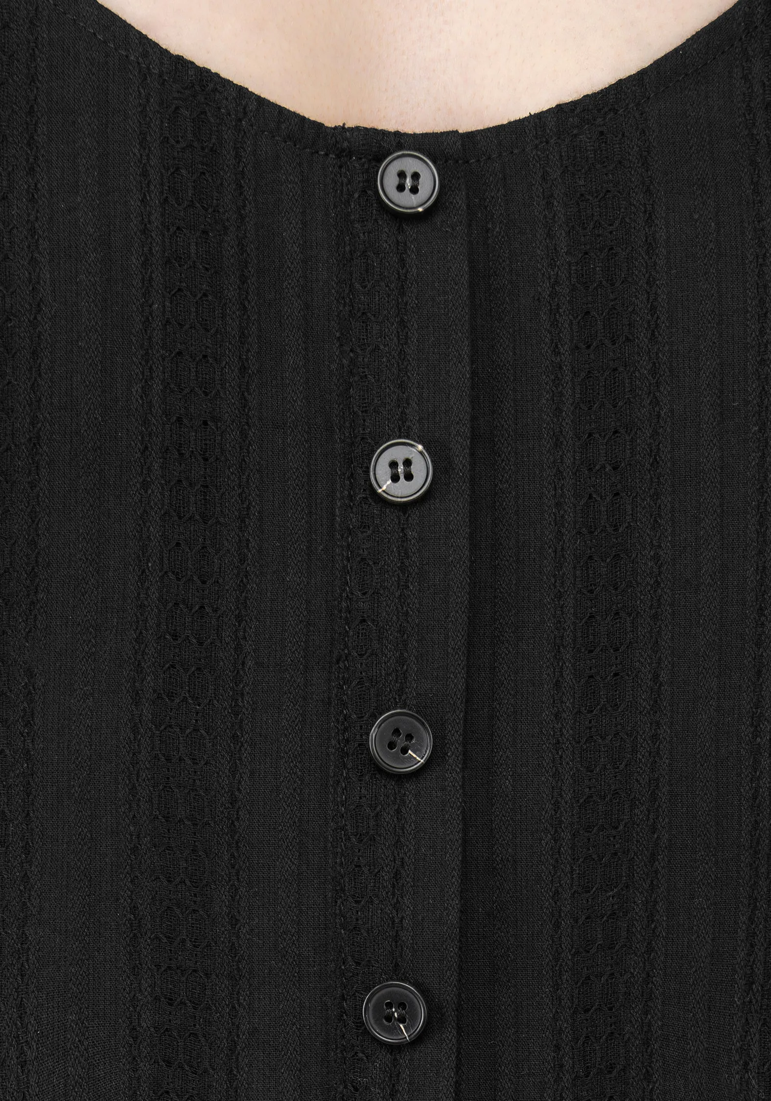 Gorse Cotton Puff Sleeve Blouse Top Tagless Collar Oversized Fit