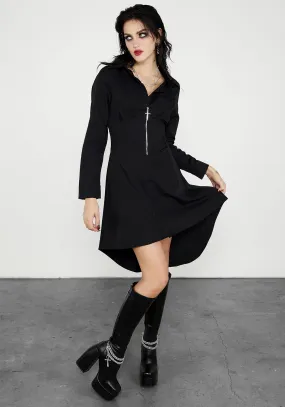 Chic Design Bullet Corset Shirt Dress