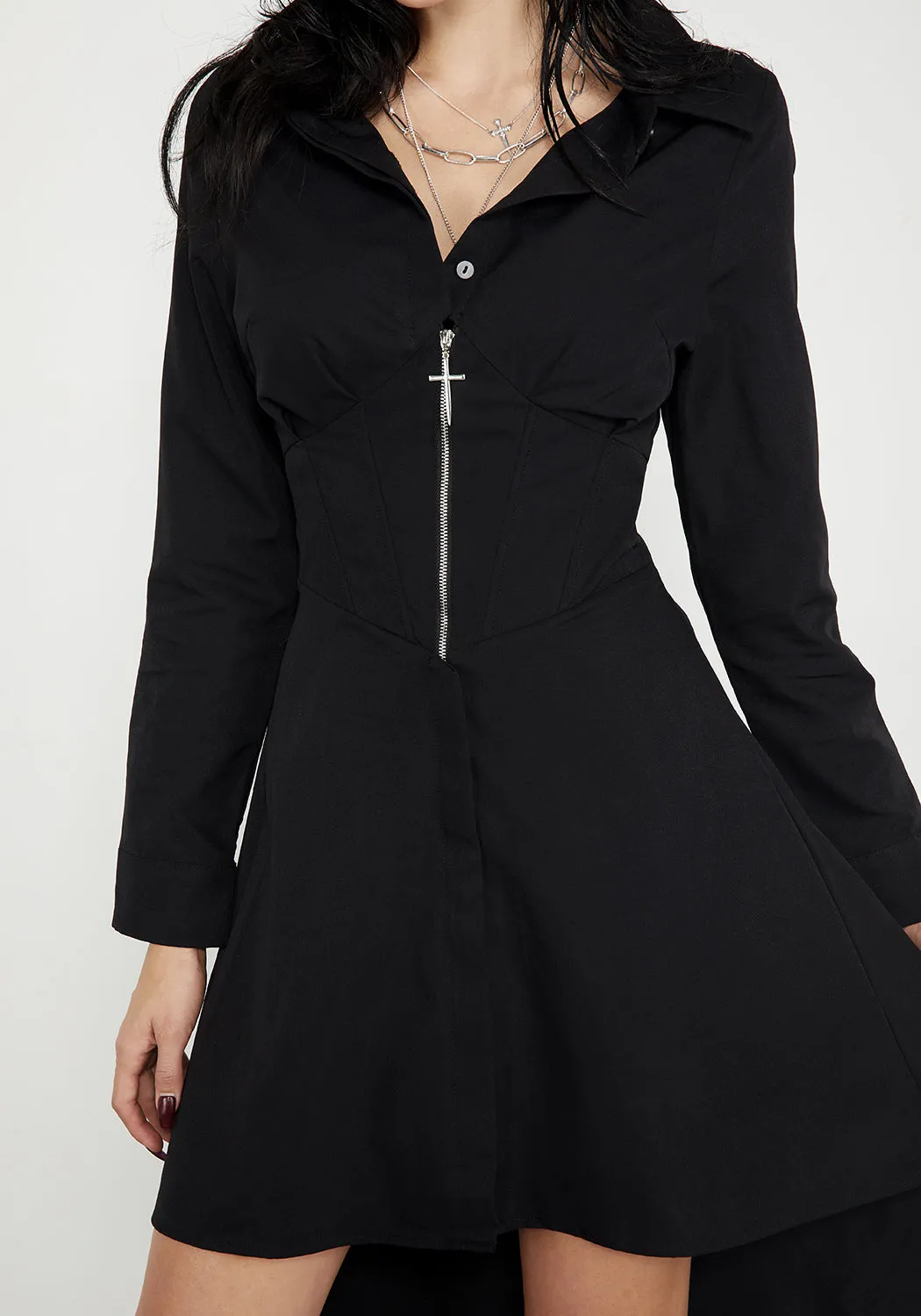 Bullet Corset Shirt Dress All-Purpose Wear
