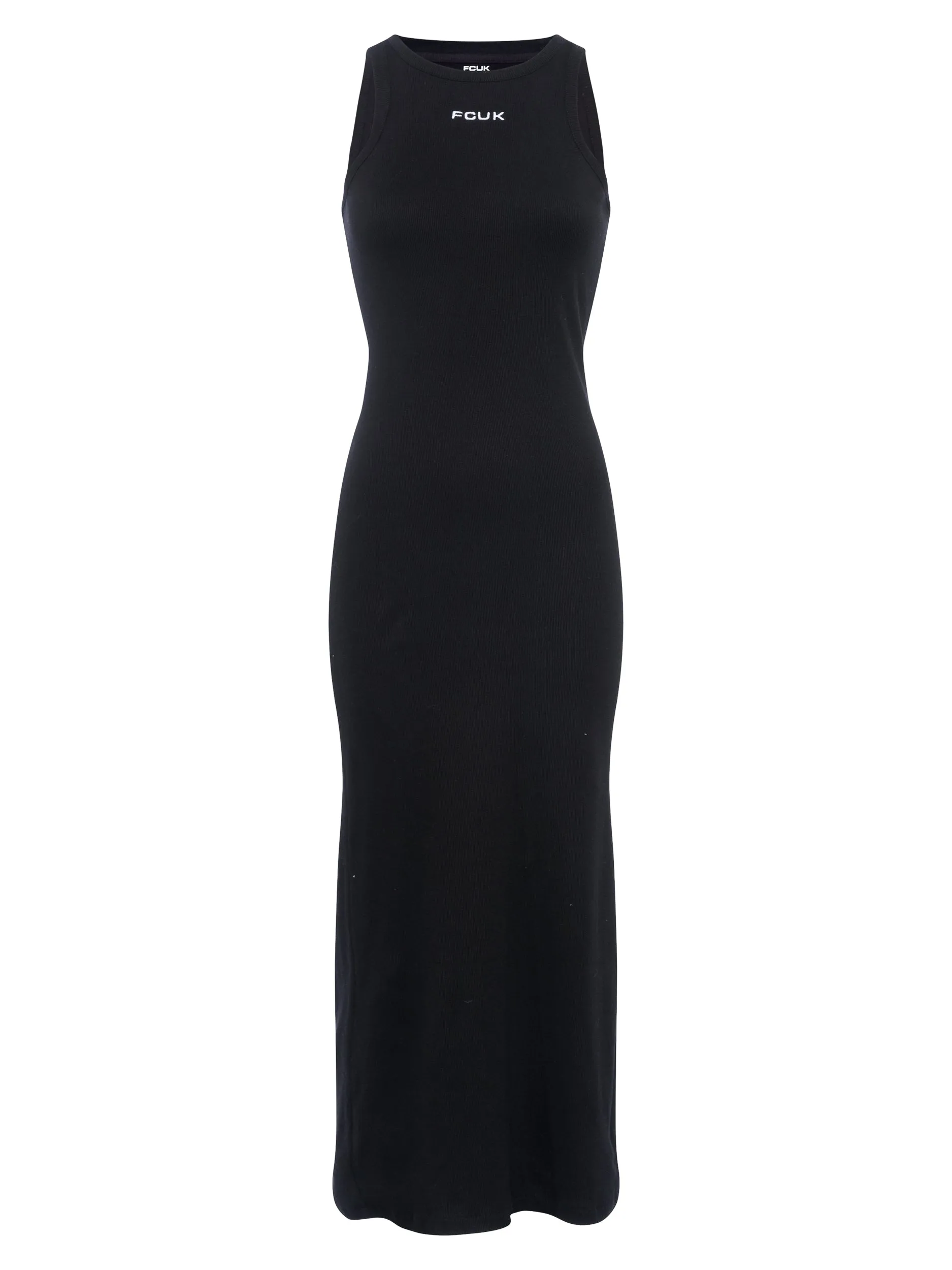 FCUK Ribbed Racer Midi Dress Inner Glow
