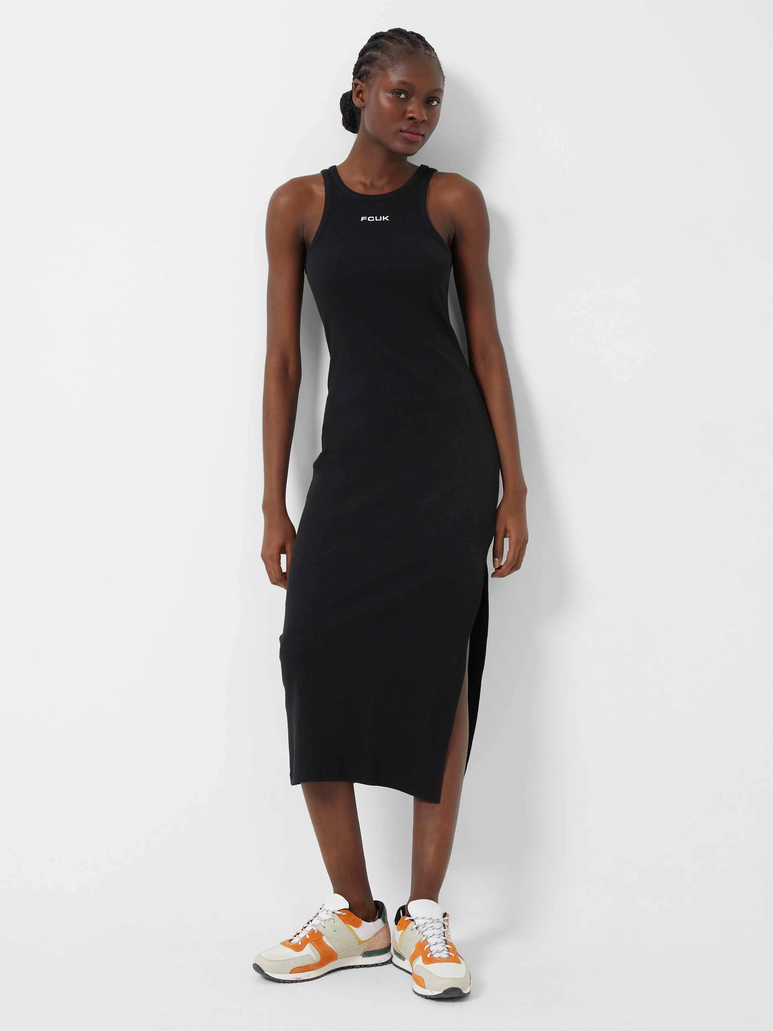 FCUK Ribbed Racer Midi Dress All-Occasion Look