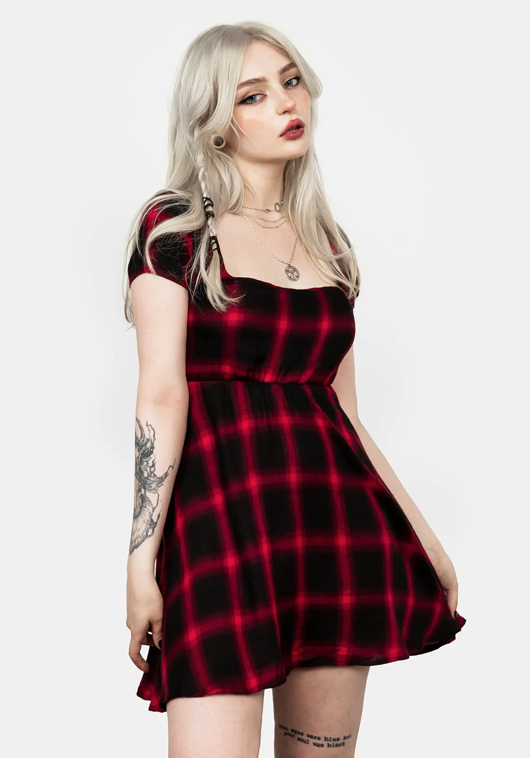 Snag Free Pennyroyal Red Check Dress