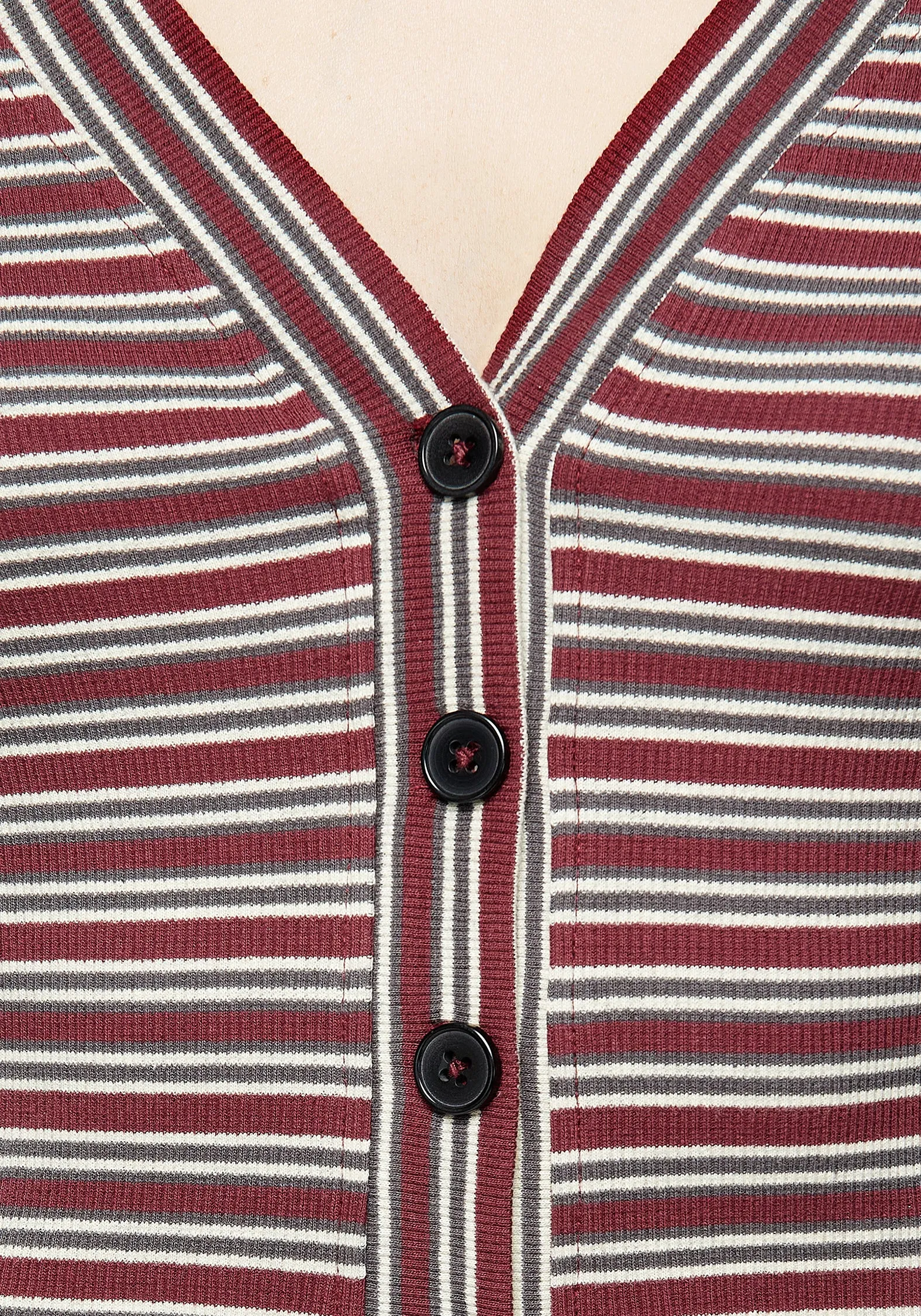 Calliophis Stripe Crop Cardigan Daily Warmth