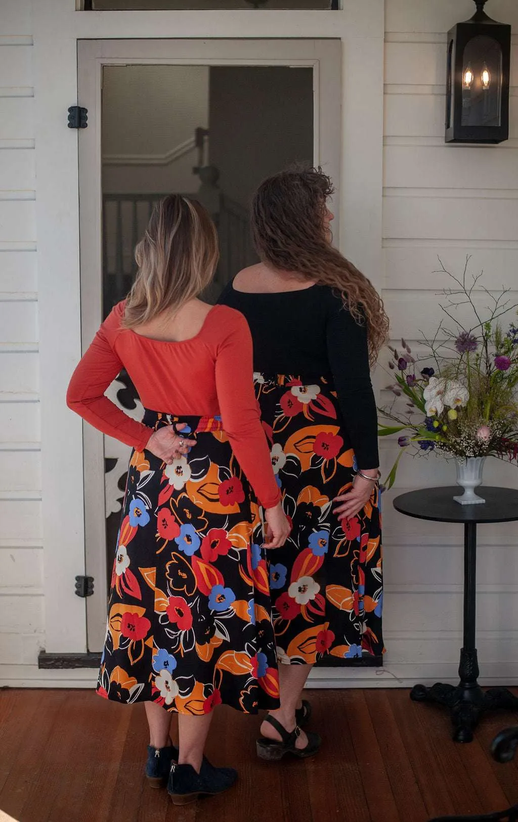 Camille Top in Coral Cotton Knit Ultimate Layer