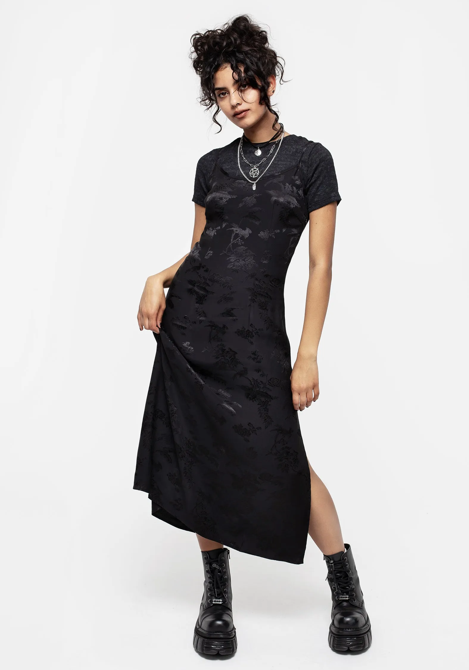 Exclusive-Design Bloom Soft Carissa Midaxi Cami Slip Dress