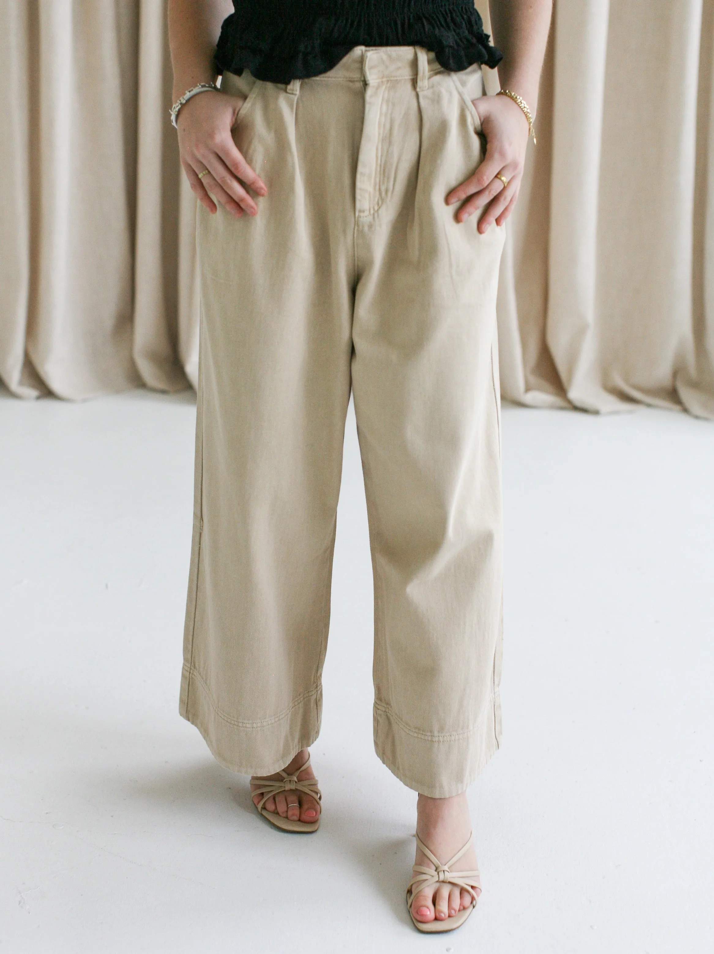 Carley Pleated Pant Neutral palette