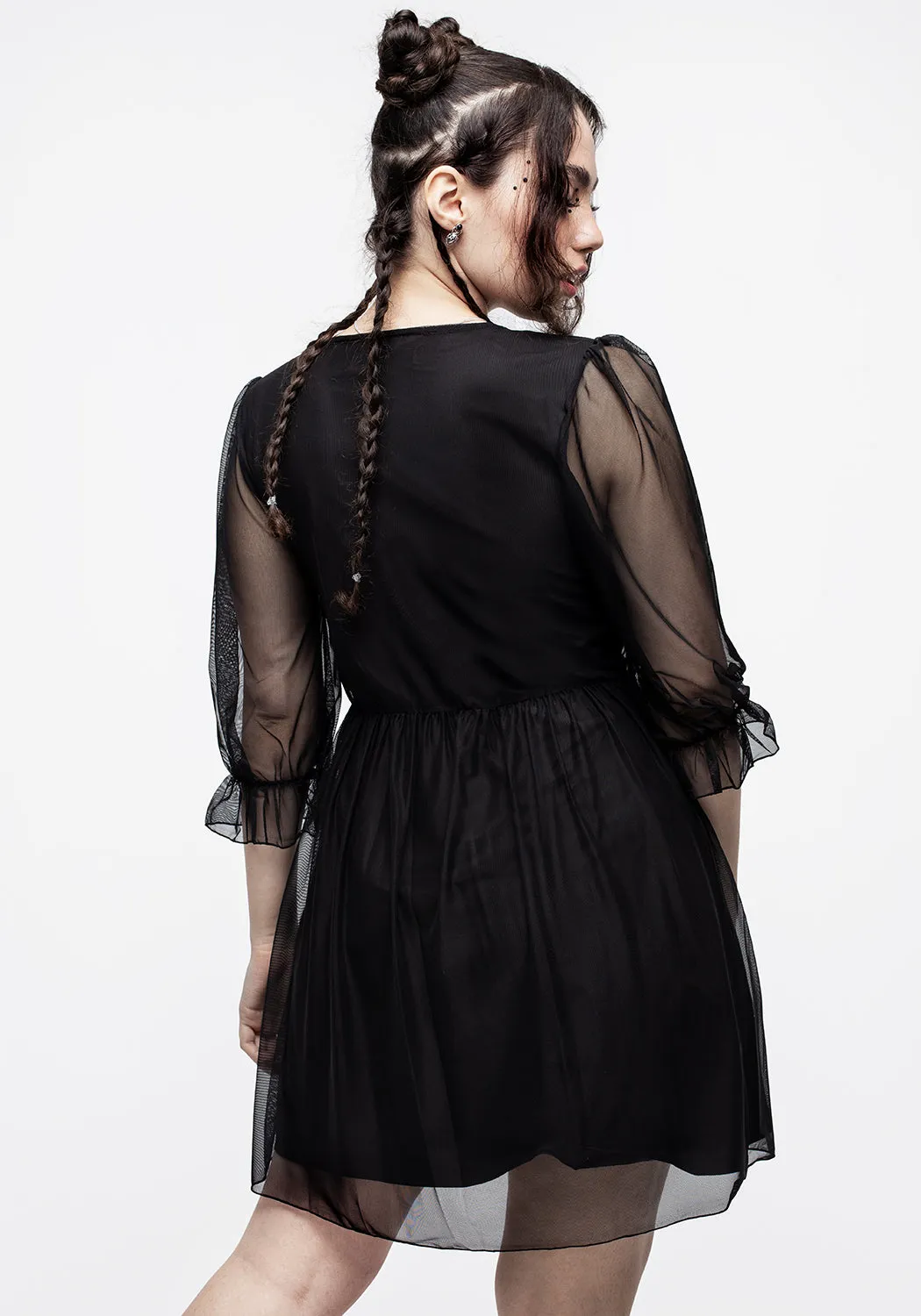 Tailored Layers Sisterhood Ruched Hook & Eye Mini Skater Dress