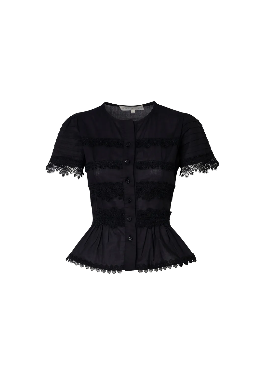 MALAGA TOP BLACK Recycled Polyester Thread