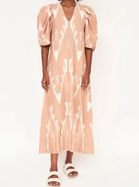 Gentle Shine Mirth Cassis in Conch Ikat/ Flat Hem