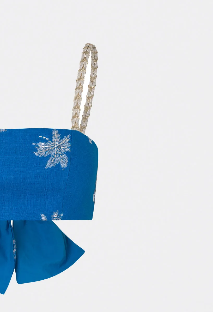 CELESTE TOP COBALT BLUE anniversary Daily Outfit Style