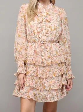 Celine Mini Dress Quilted-Lining Silk-Blend