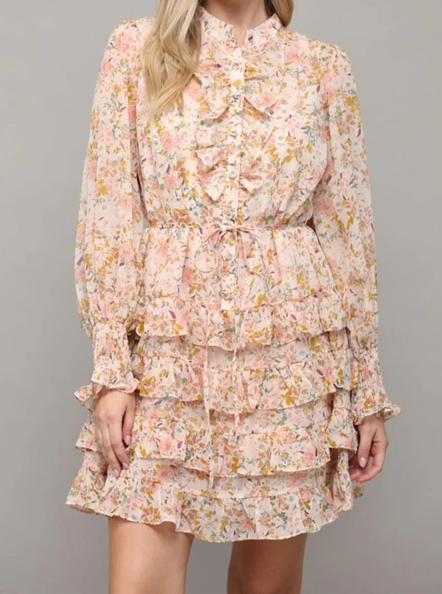 Celine Mini Dress Quilted-Lining Silk-Blend