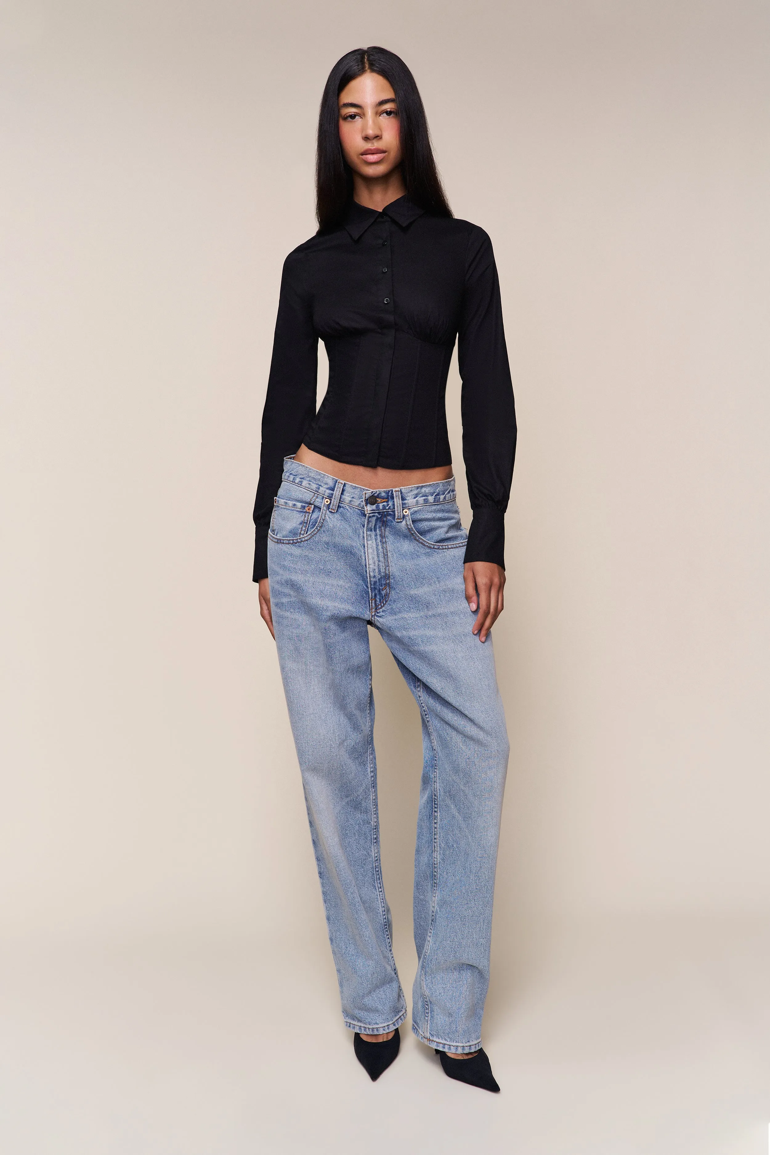 Multi Purpose Layering Tailored Corset Long Sleeve