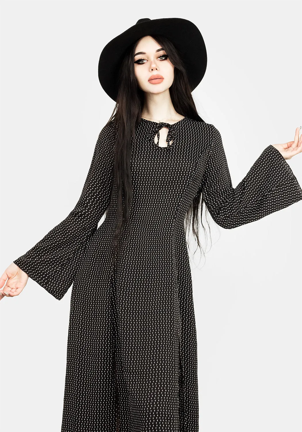 Layerable Piece Chandra 70s Split Midi Dress