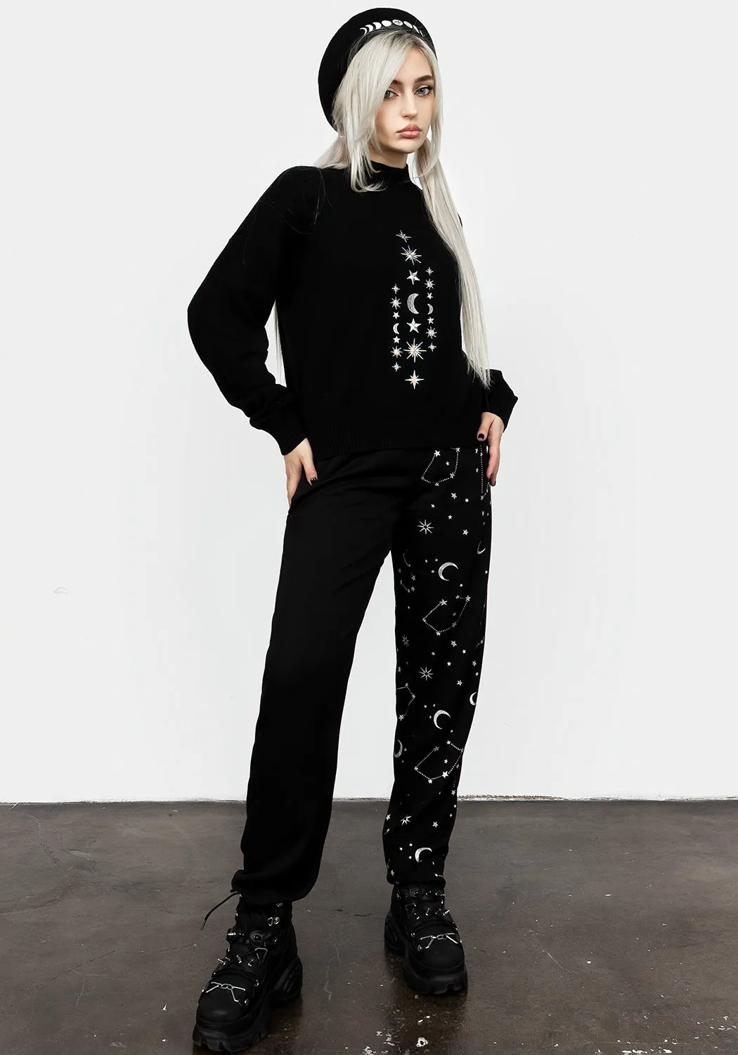 LaserCut Edges NonFade Dye Chandra Embroidered Jumper