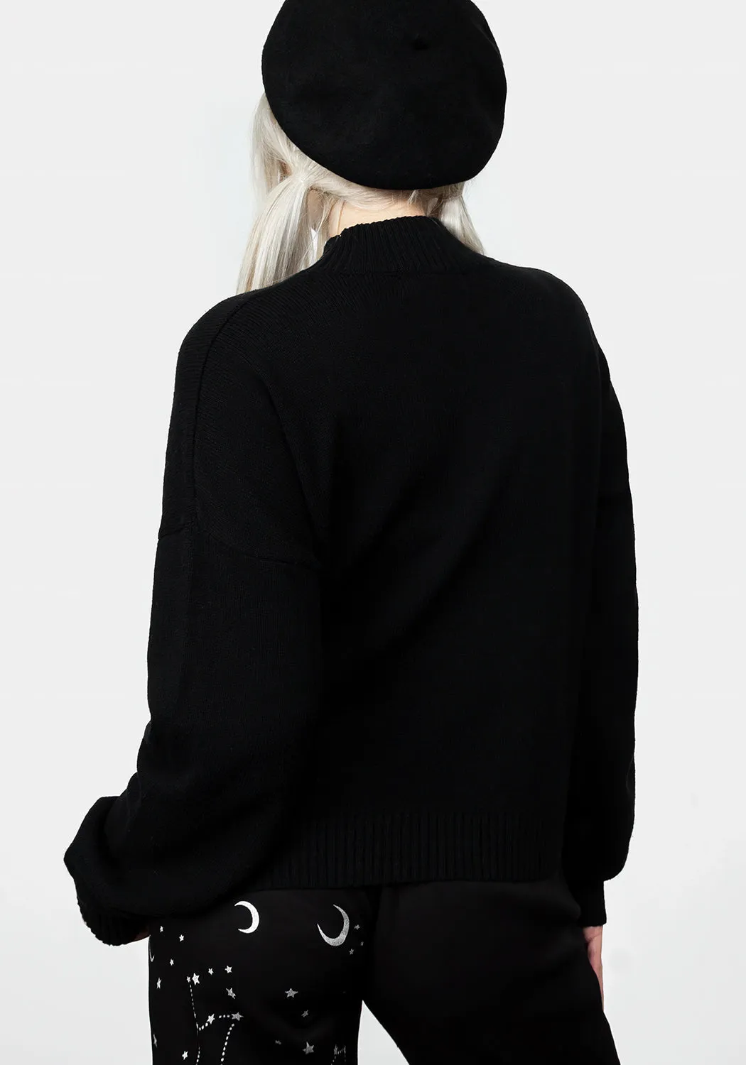 ShrinkageResistant Weave Ventilated Mesh Panel Chandra Embroidered Jumper