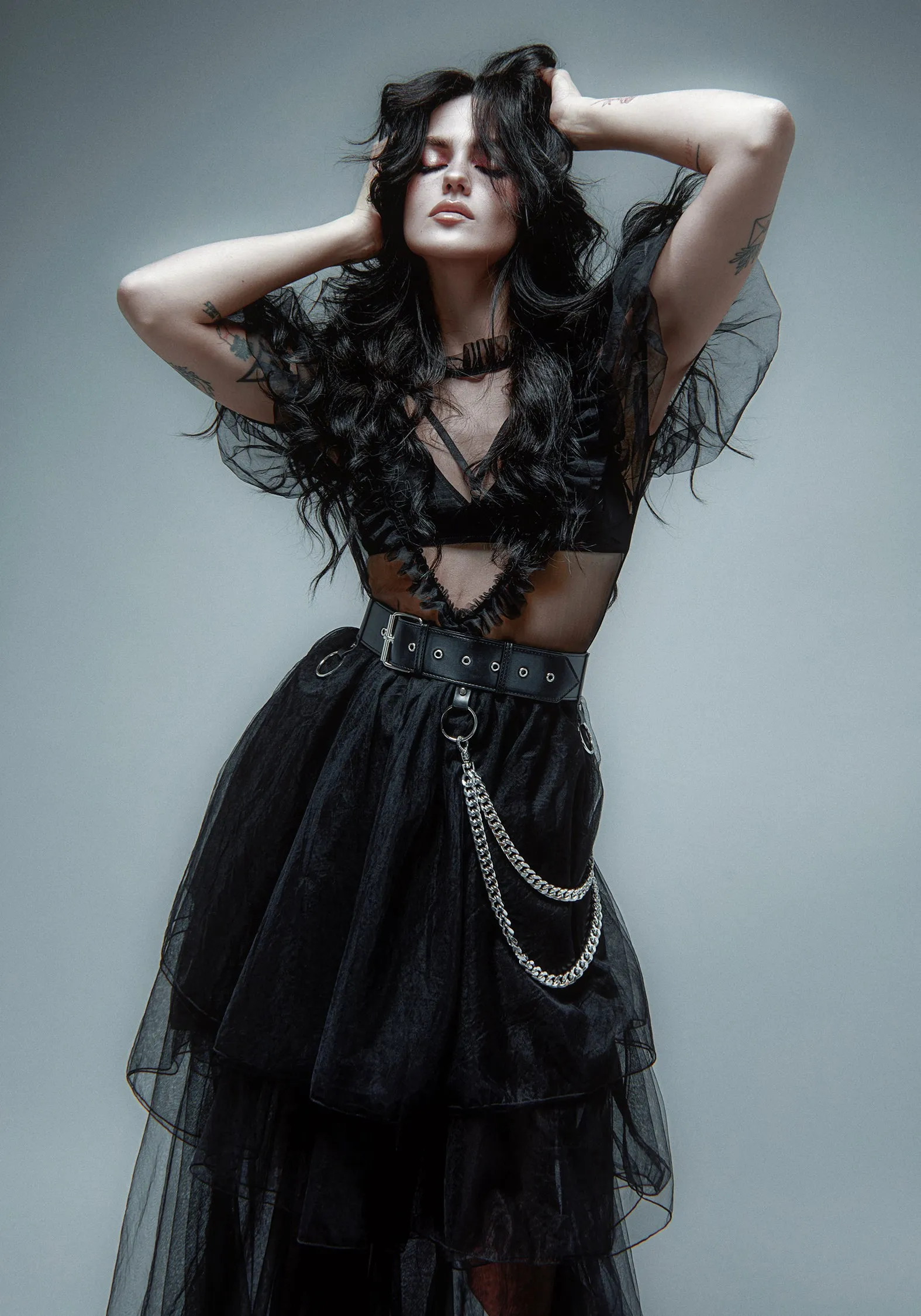 Smooth Fit Chic and Elegant CHAOS LAYERED TULLE GOWN