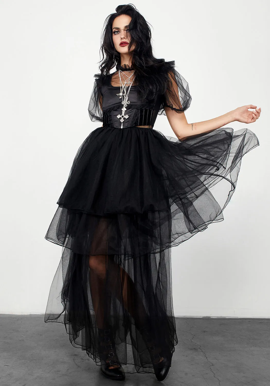 CHAOS LAYERED TULLE GOWN Work Friendly