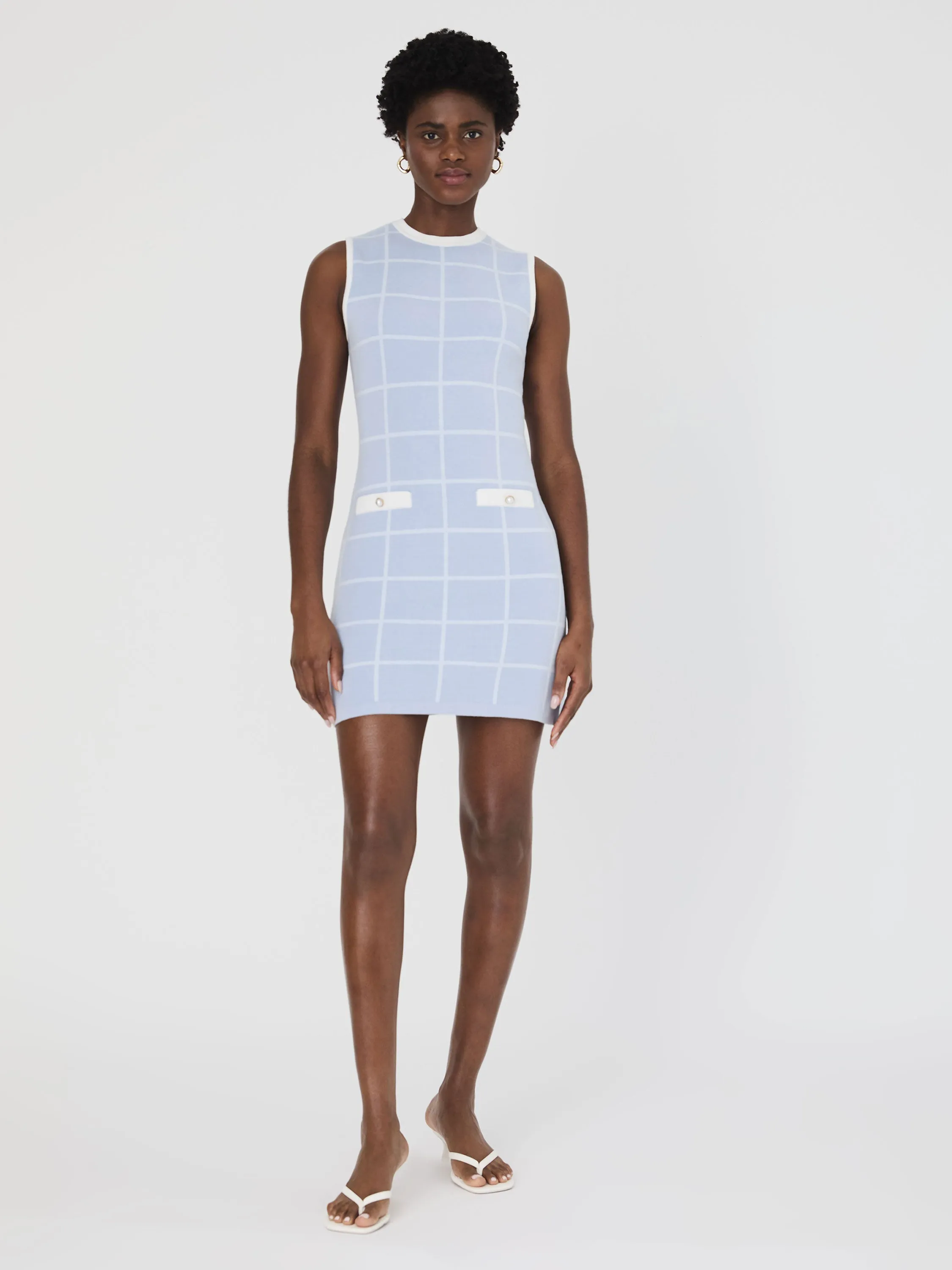 Urban Light Easy Layers Check Sleeveless Crew Dress