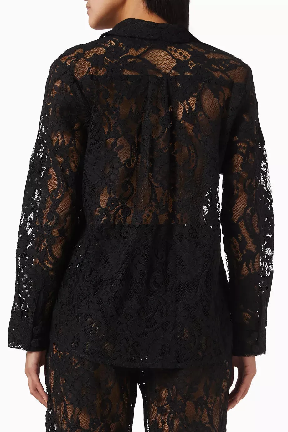 Geometric Print ATHINA SHIRT BLACK