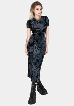 Wytchelm Bodycon Midaxi Dress Fold-Over-Detail