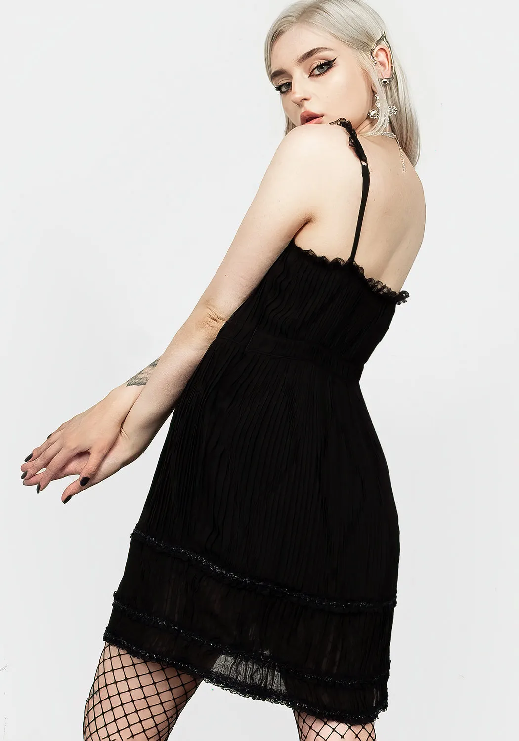 Exclusive-Design 5AM Mini Slip Dress