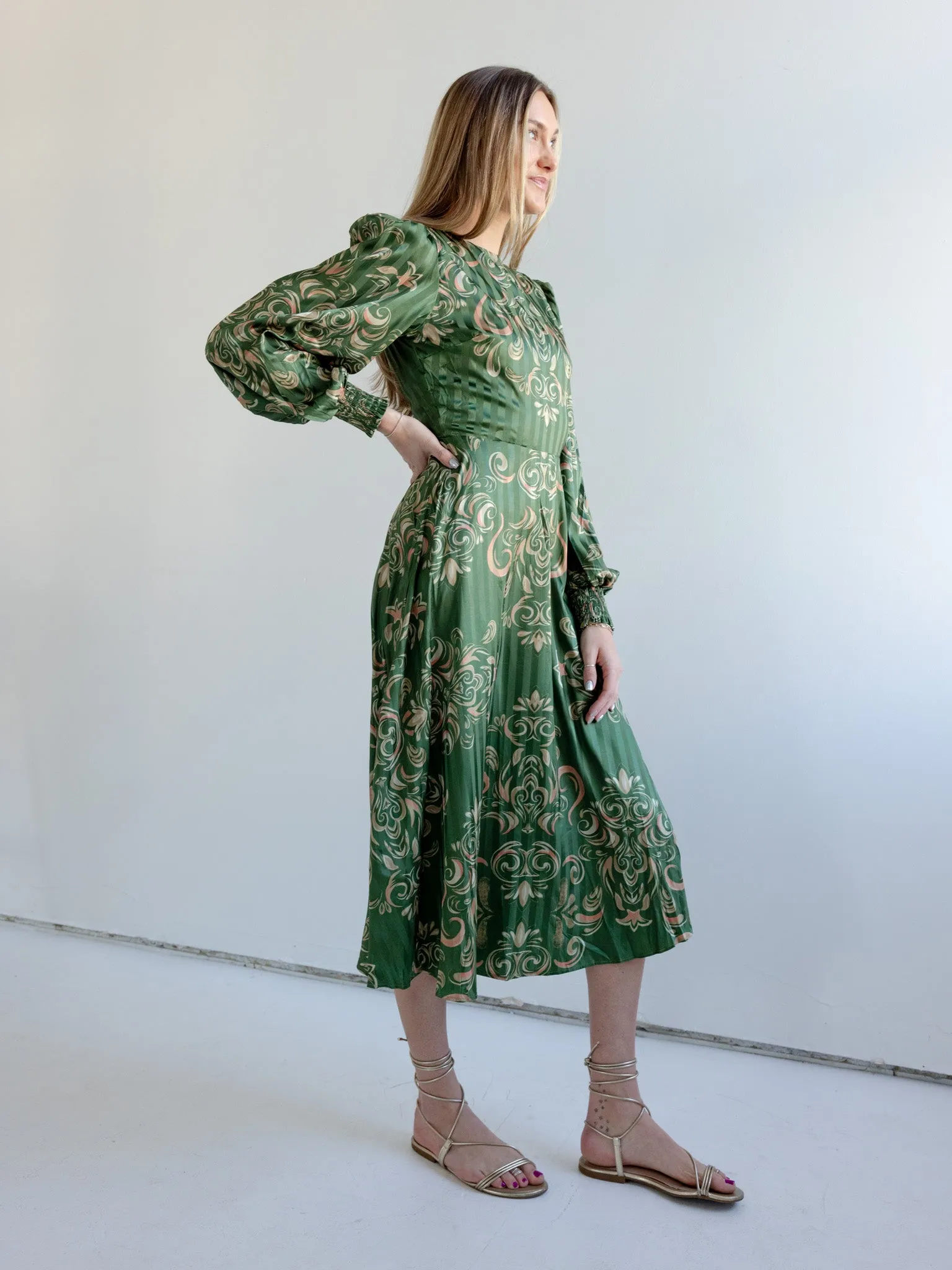 Caroline Midi Dress Flattering Fit for All