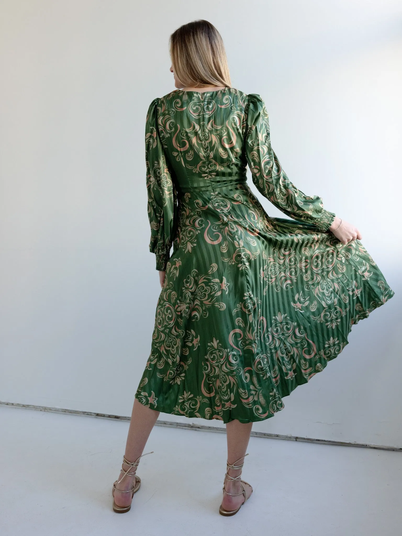 Caroline Midi Dress Flare Swing Mesh Soft