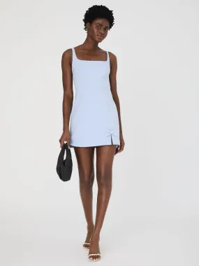 Whisper Bow Slit Strappy Mini Dress Casual Essential Day Fit