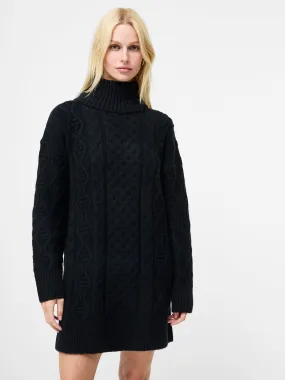 Bright bold dress Makira Knit Turtleneck Mini Dress