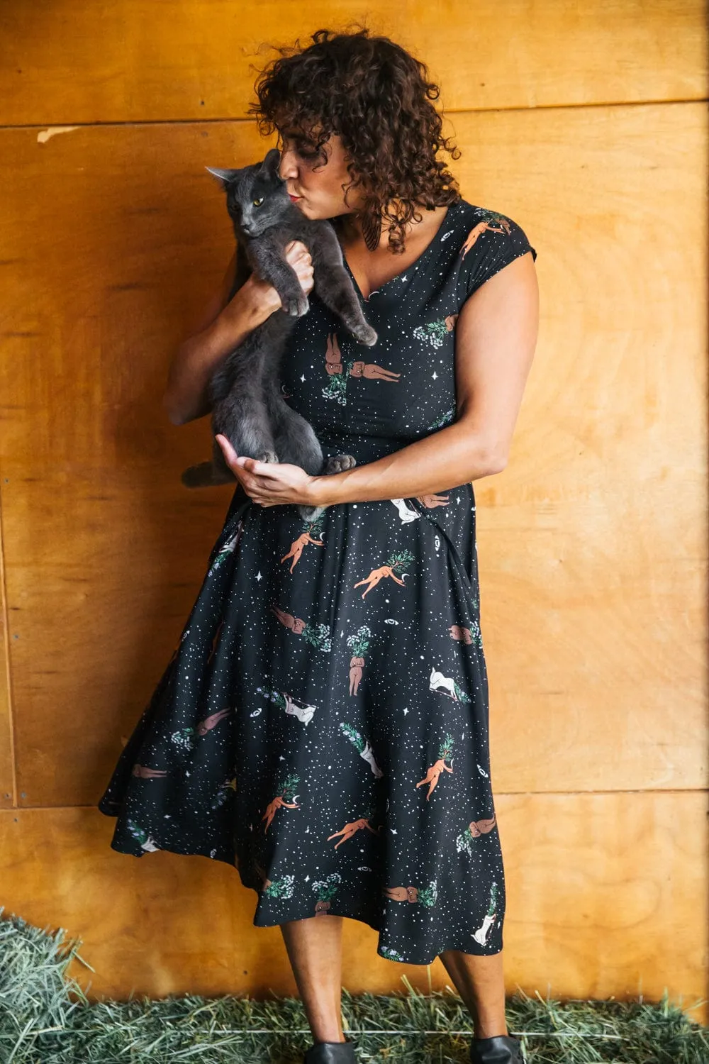 Sleek Draping All Gender Fit Xena Dress in Protection Spell