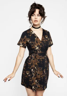 Underworld Cotton Wrap Mini Dress Fun Shine