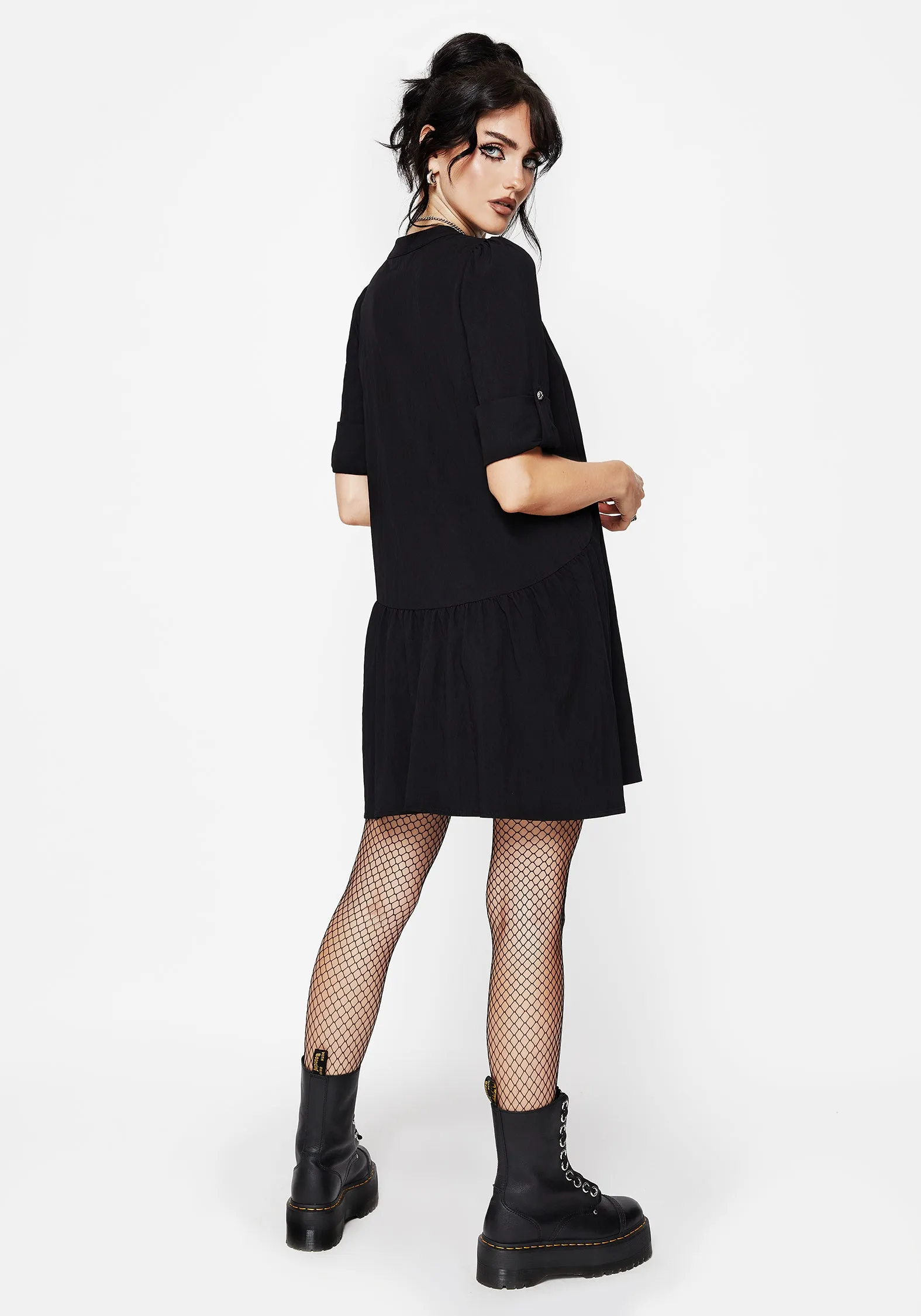 Brunch Glow Arden Button Down Mini Smock Dress