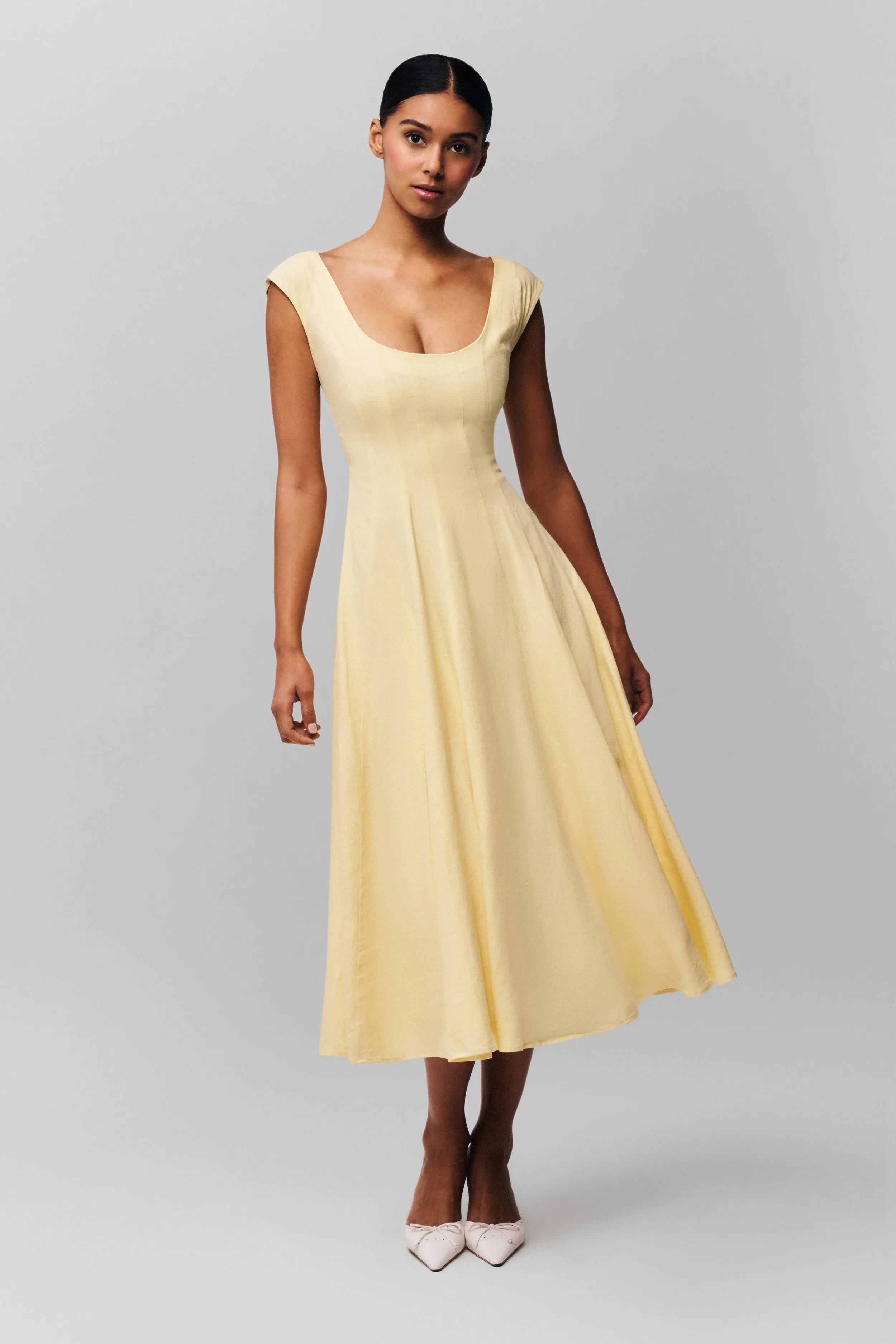 Mesh-Detail garden party Leila Dress