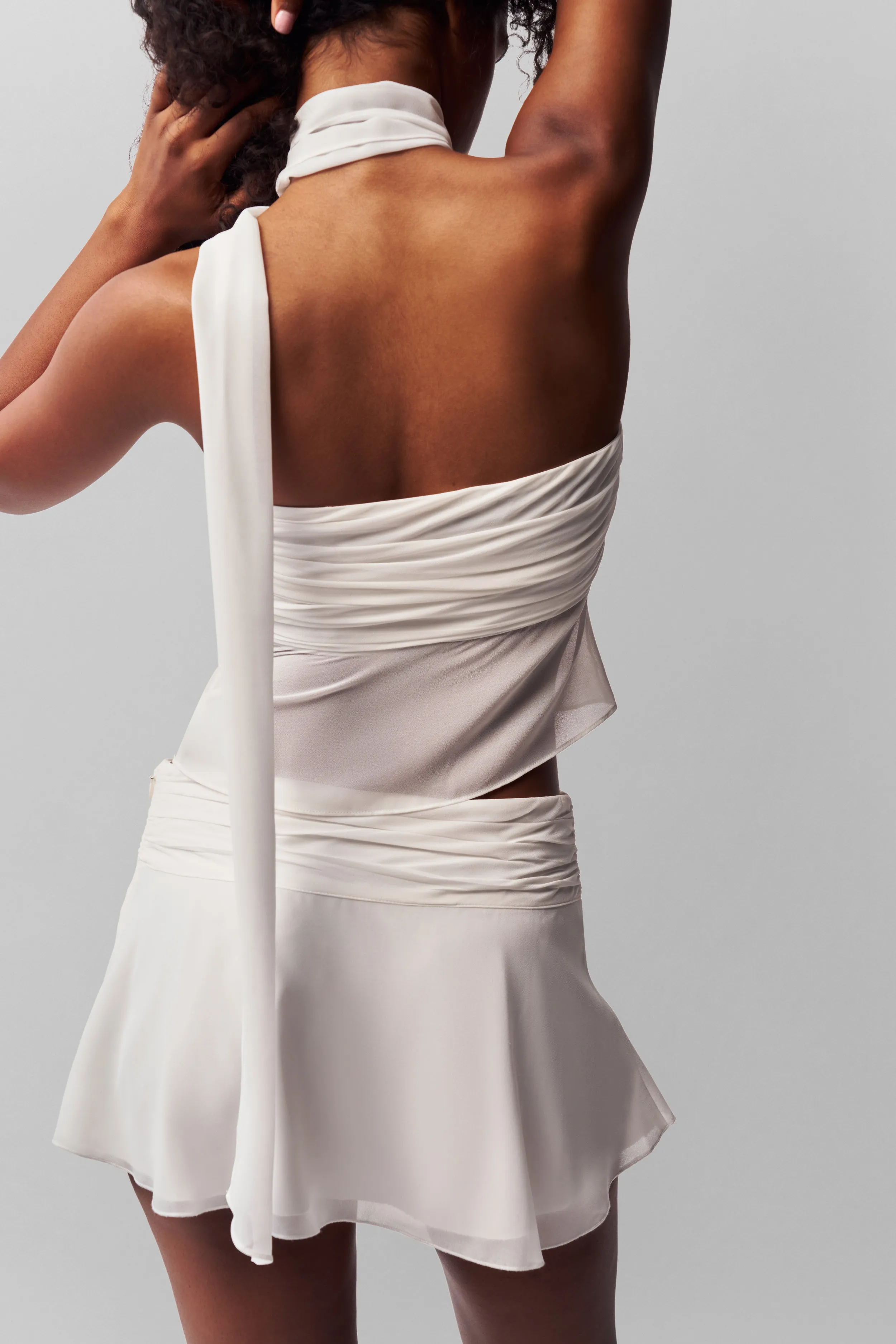 Layered Protection Design Chiffon Wrap Around Top