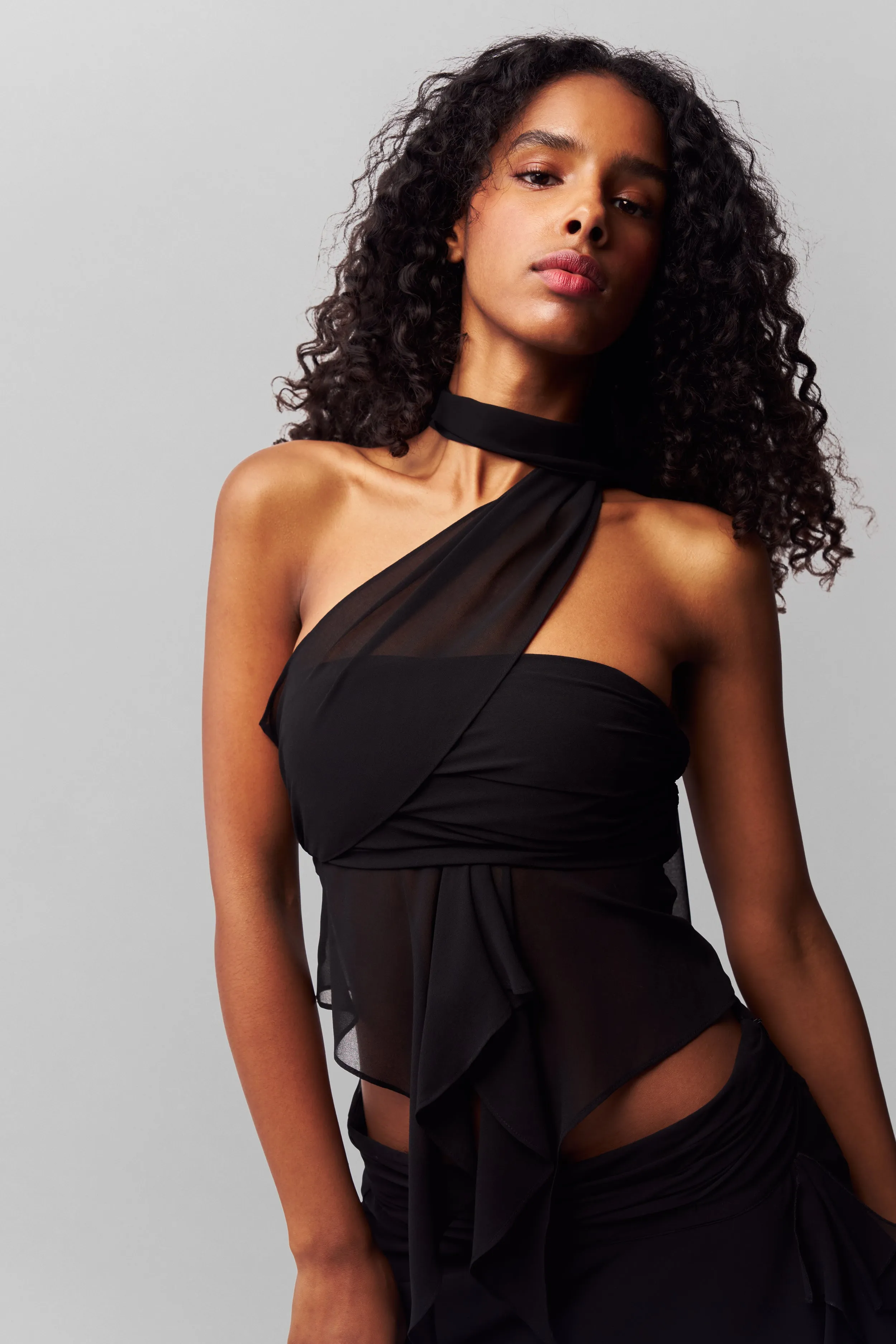 Moisture Control Technology Chiffon Wrap Around Top