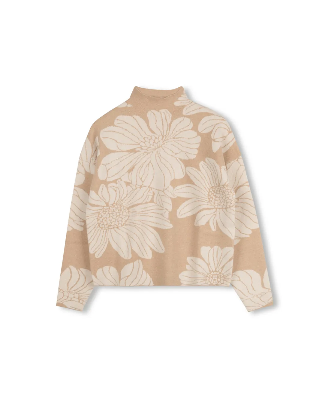 Relaxed Wearable Comfy And Warm Sunflower Print Sweater