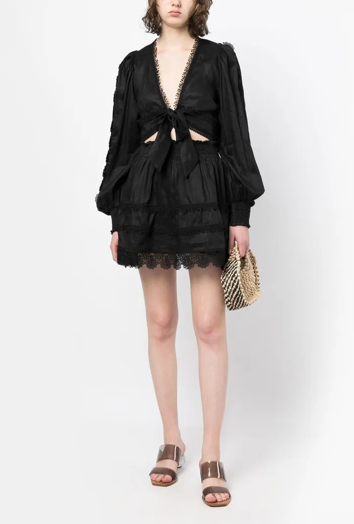 Trendy Apparel family gathering CHLOE TOP BLACK