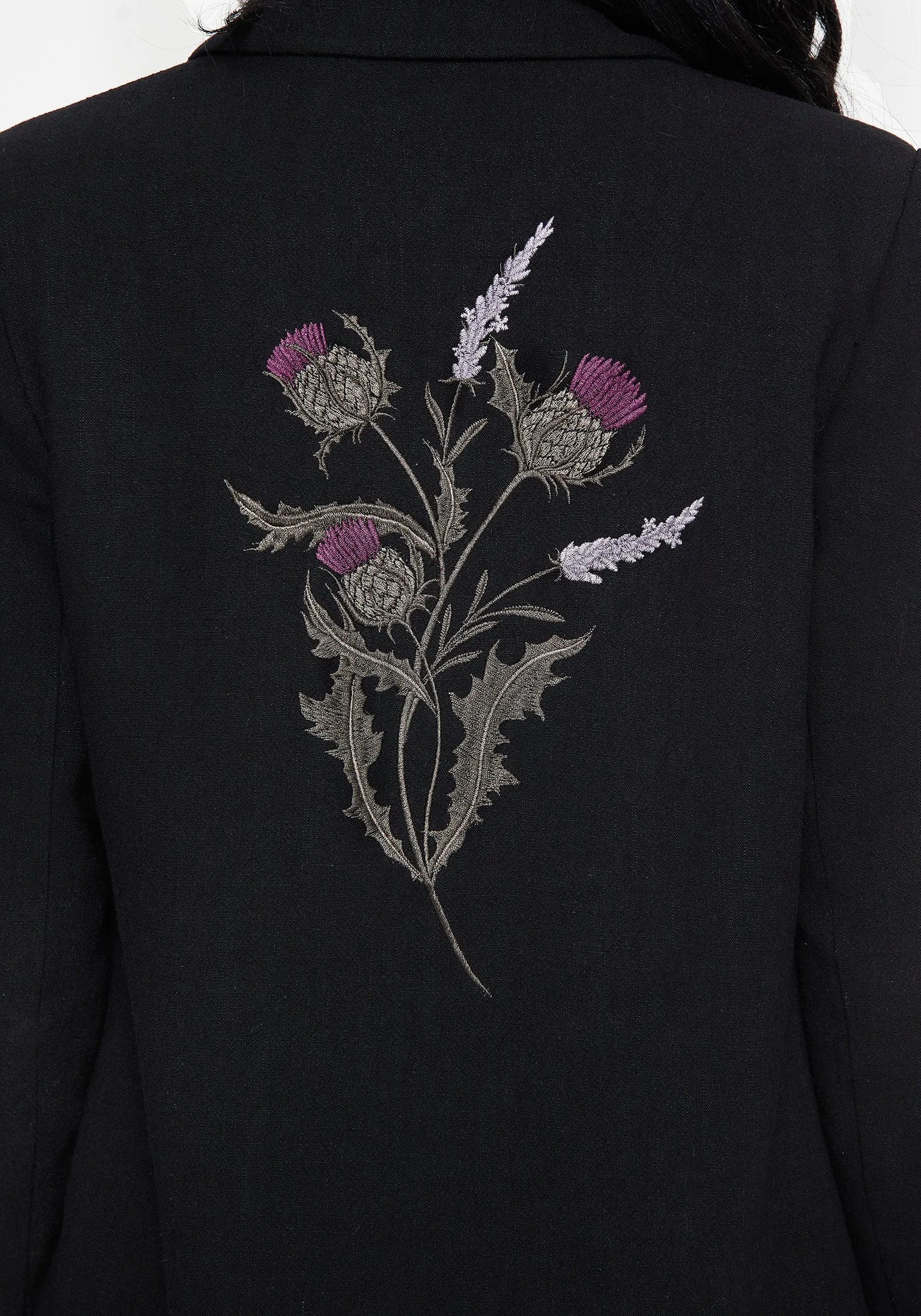 Workday Ready Cozy Fit Chloris Embroidered Longline Blazer