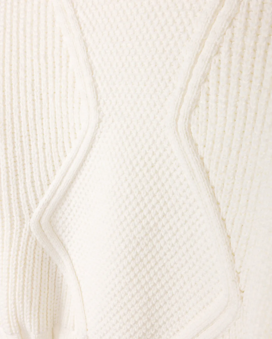 Layered Comfort Ribbed Hem Detailing Chunky Knit Zigzag Sweater