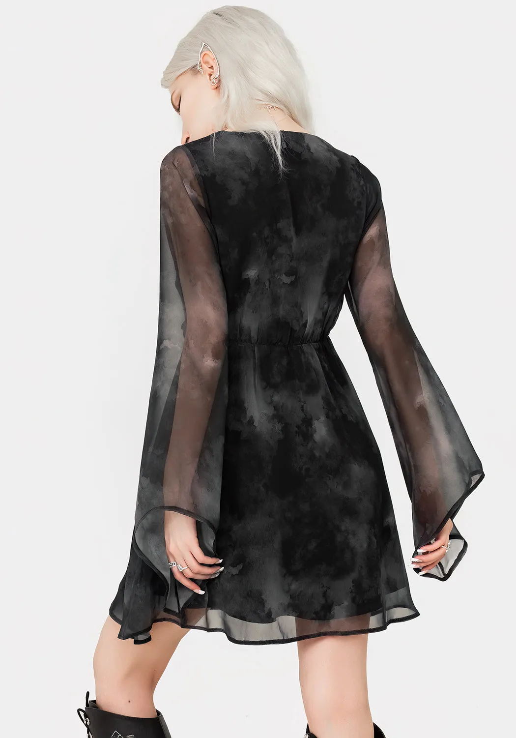 Tempest Flared Sleeve Mini Dress Cozy Texture