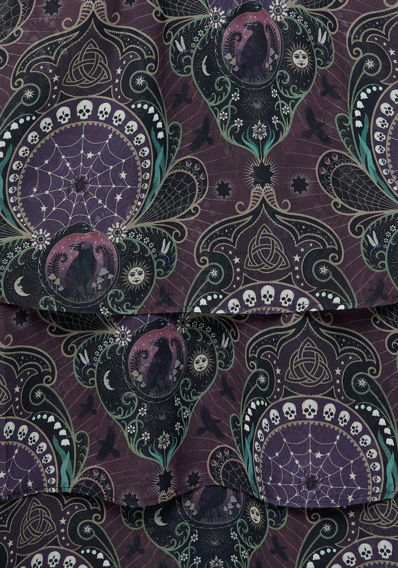 Clarette Chiffon Angel Sleeve Tiered Gown Calm Movement Work Fitwear