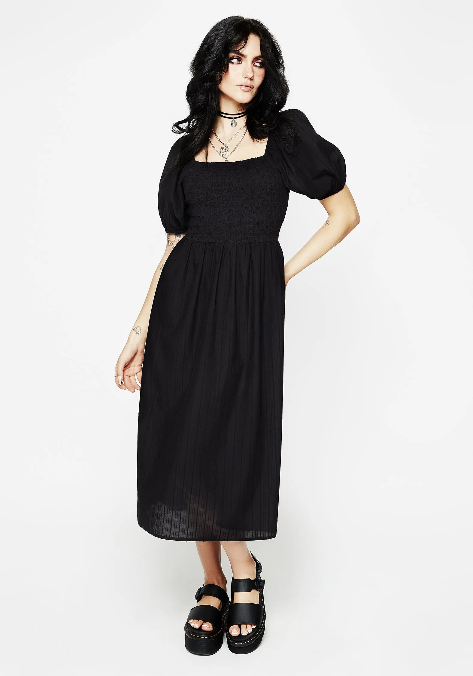 Tamsin Smock Midi Dress Playful Twist