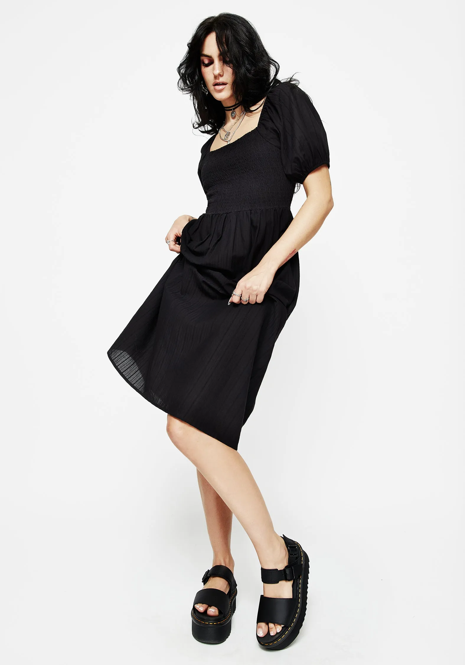 Tamsin Smock Midi Dress Easy Layering Piece